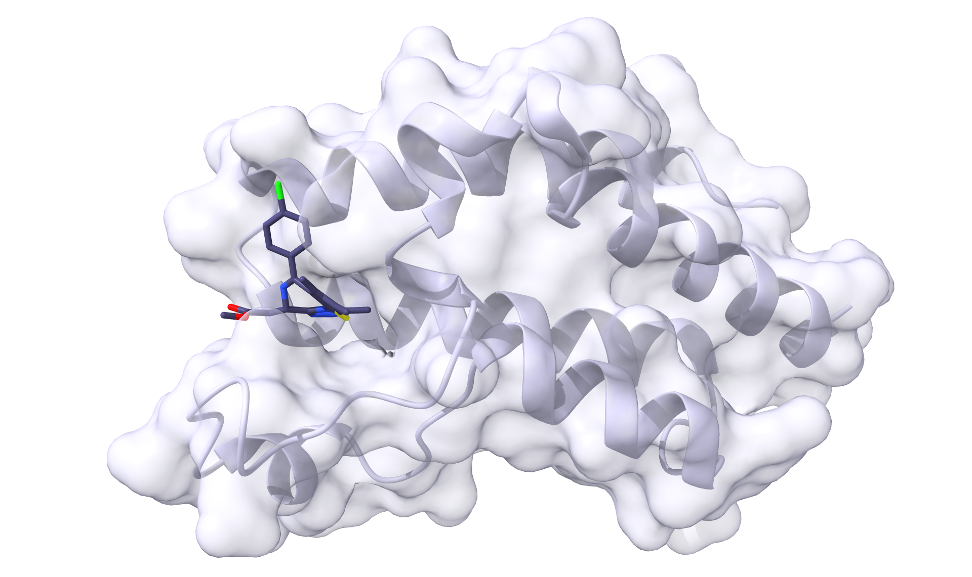 VHL binary complex shown by ``ligase.pdb`` and ``ligase_ligand.mol2``